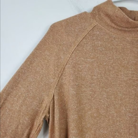 Abercrombie & Fitch Tan Boxy Turtleneck Womens Size S Neutral Classic Capsule - Picture 3 of 3